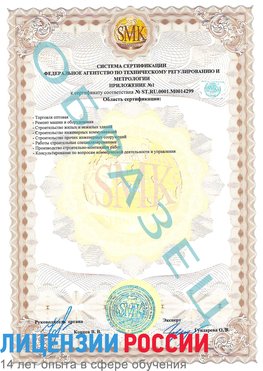 Образец сертификата соответствия (приложение) Кудымкар Сертификат ISO 14001